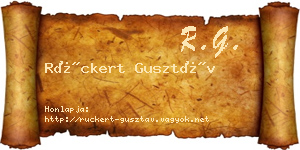 Rückert Gusztáv névjegykártya