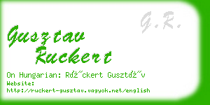 gusztav ruckert business card